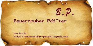 Bauernhuber Péter névjegykártya
